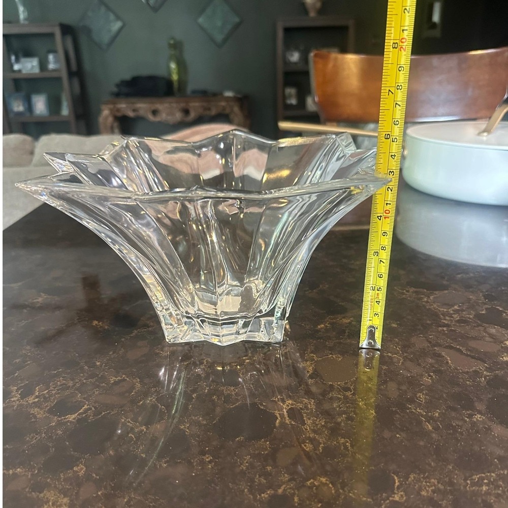 Mikasa Starburst Crystal Bowl 8 Point Star Glass Centerpiece Decor VINTAGE 1990